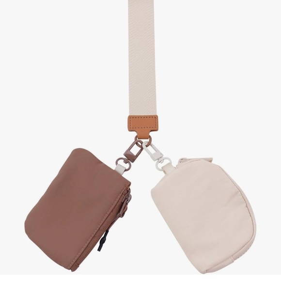 🆕 Double-Pouch Wristlet Wallet with Detachable Coin Purse and Keyring - Picture 1 of 8